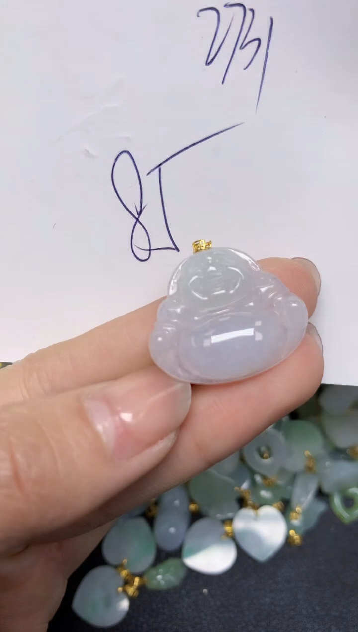 【闪购商品】翡翠颈饰18K金镶嵌天然翡翠A货