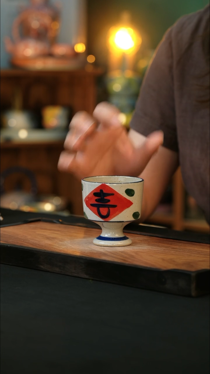 杯手绘心瓷陶瓷浮力