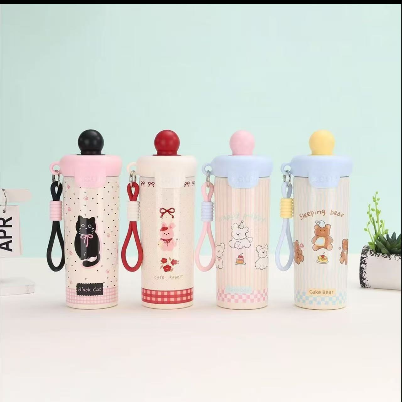 XY  2025四季时尚学生女生可爱高颜值吸管杯保温杯  4806