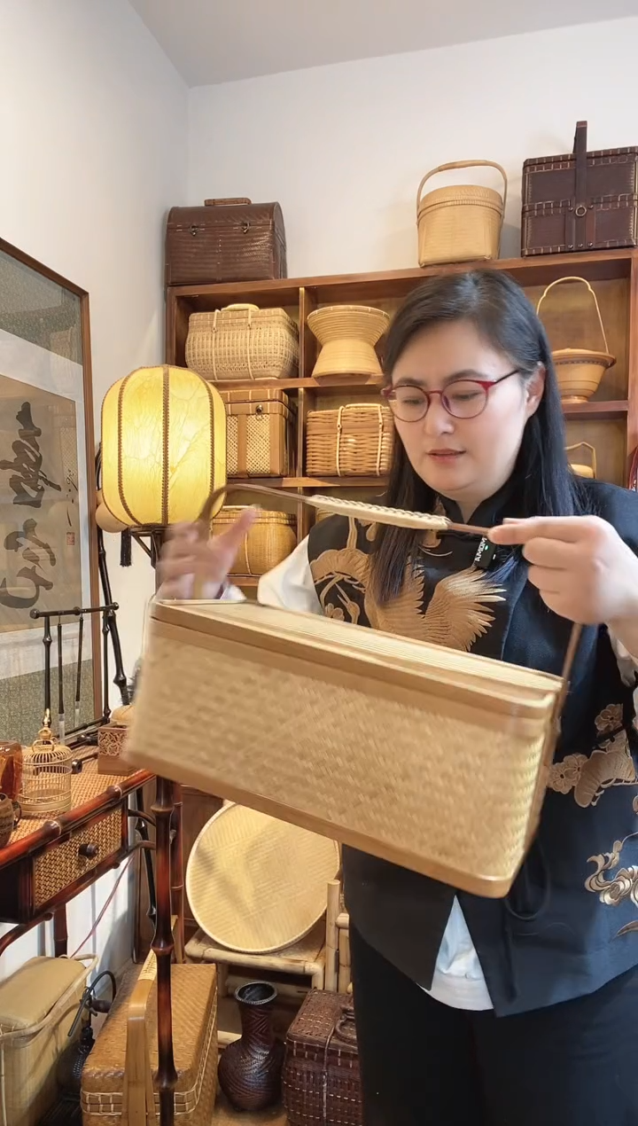 【闪购商品】手工竹编茶具收纳箱