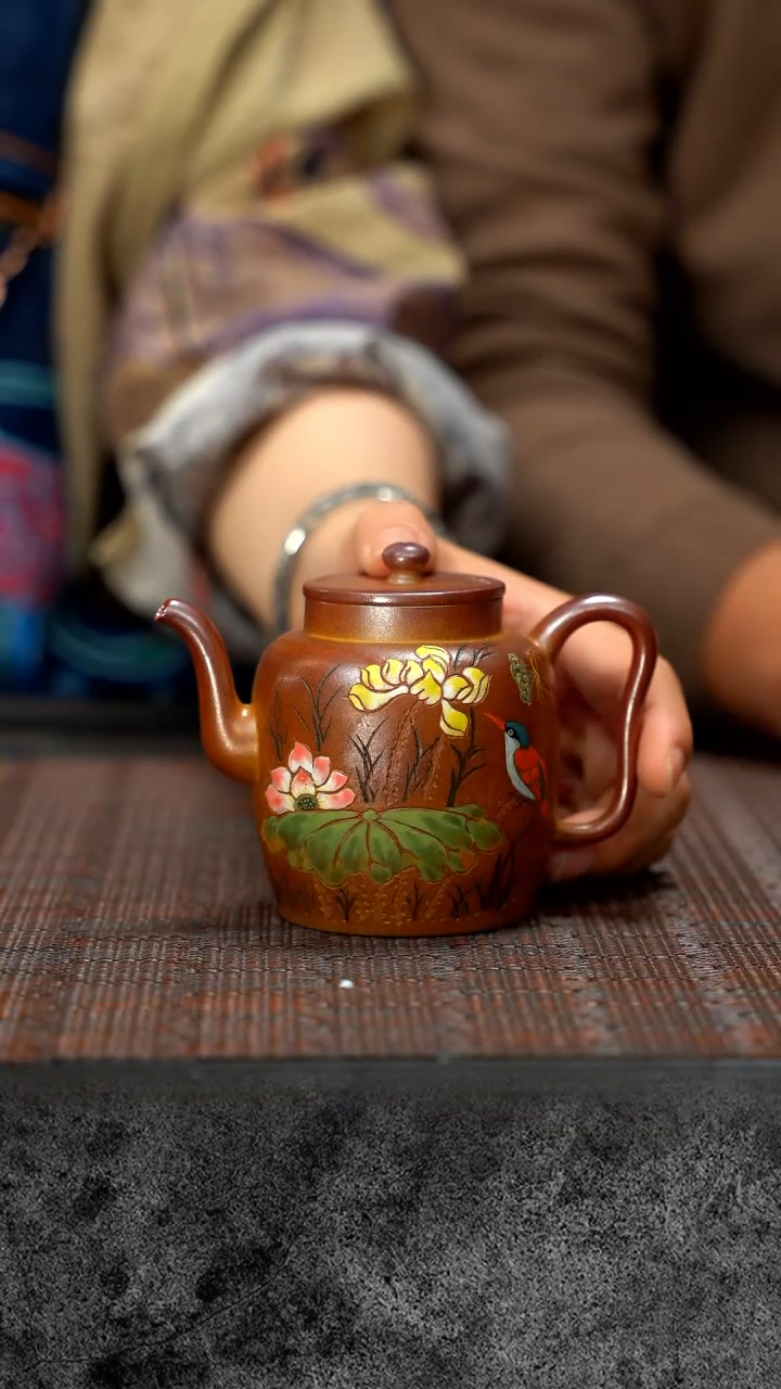 【闪购商品】紫砂茶壶紫砂荷花翠鸟