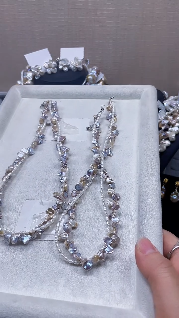 未镶嵌项链淡水珍珠【纯恬饰品】（多样性发货发一）