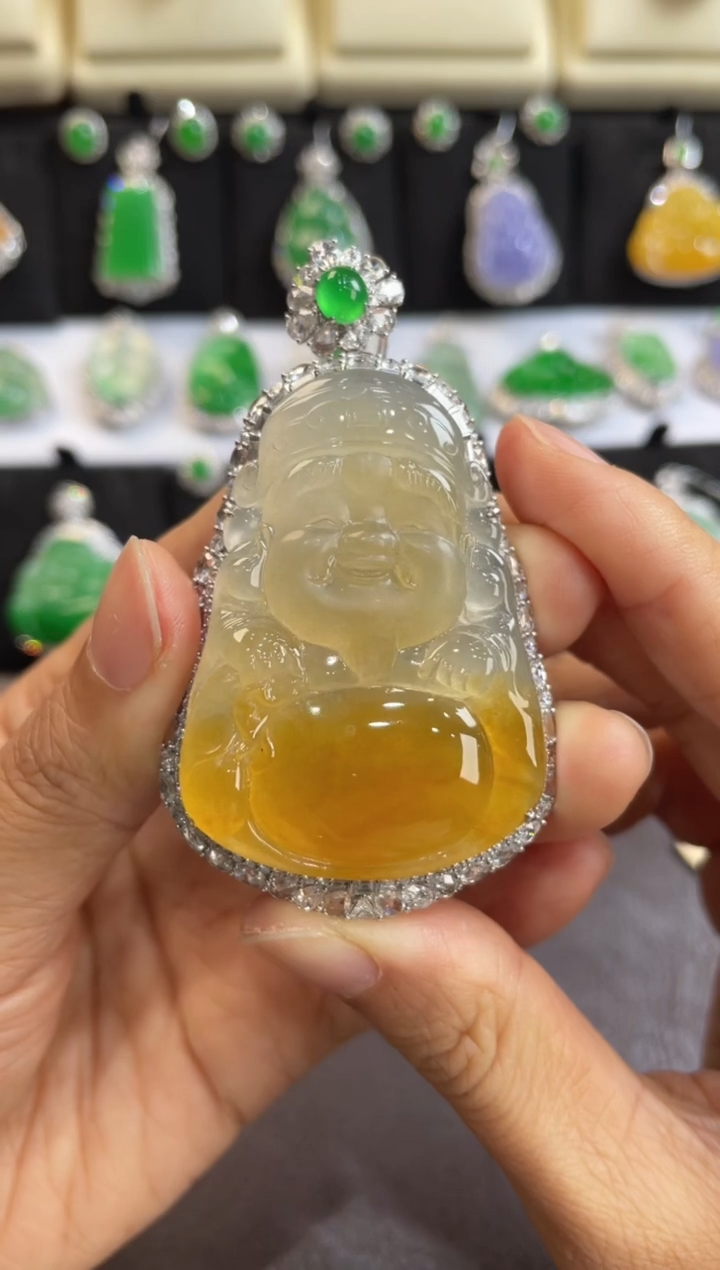 18K金镶嵌挂件翡翠ZHG01018-35