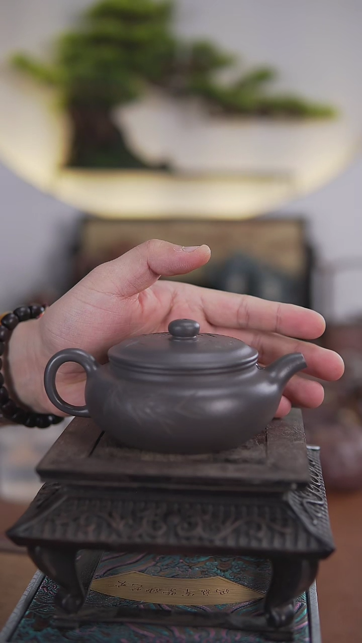 【闪购商品】紫砂茶壶天青扁腹