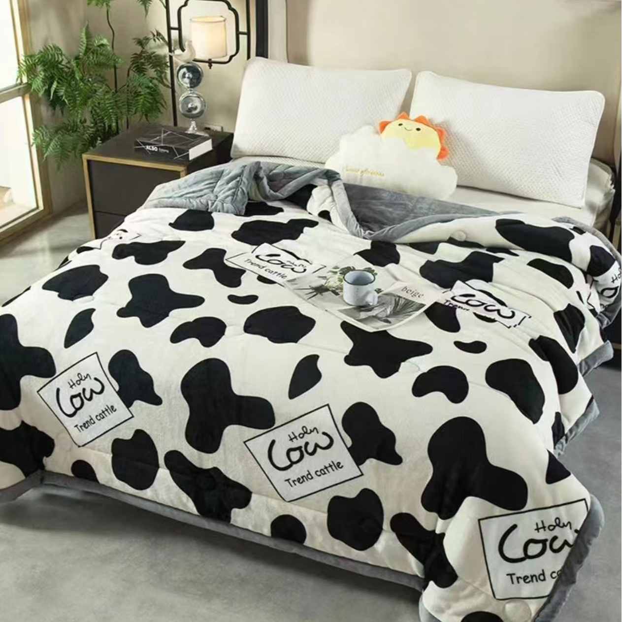 （免费试睡15天）新款牛奶绒双面印花舒适不压身亲肤被 