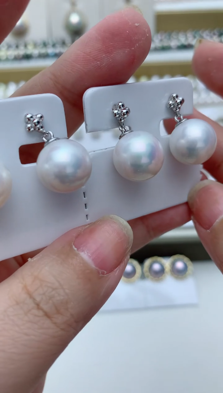 【闪购商品】淡水珍珠耳饰银S925镶嵌q35 多样性发其一