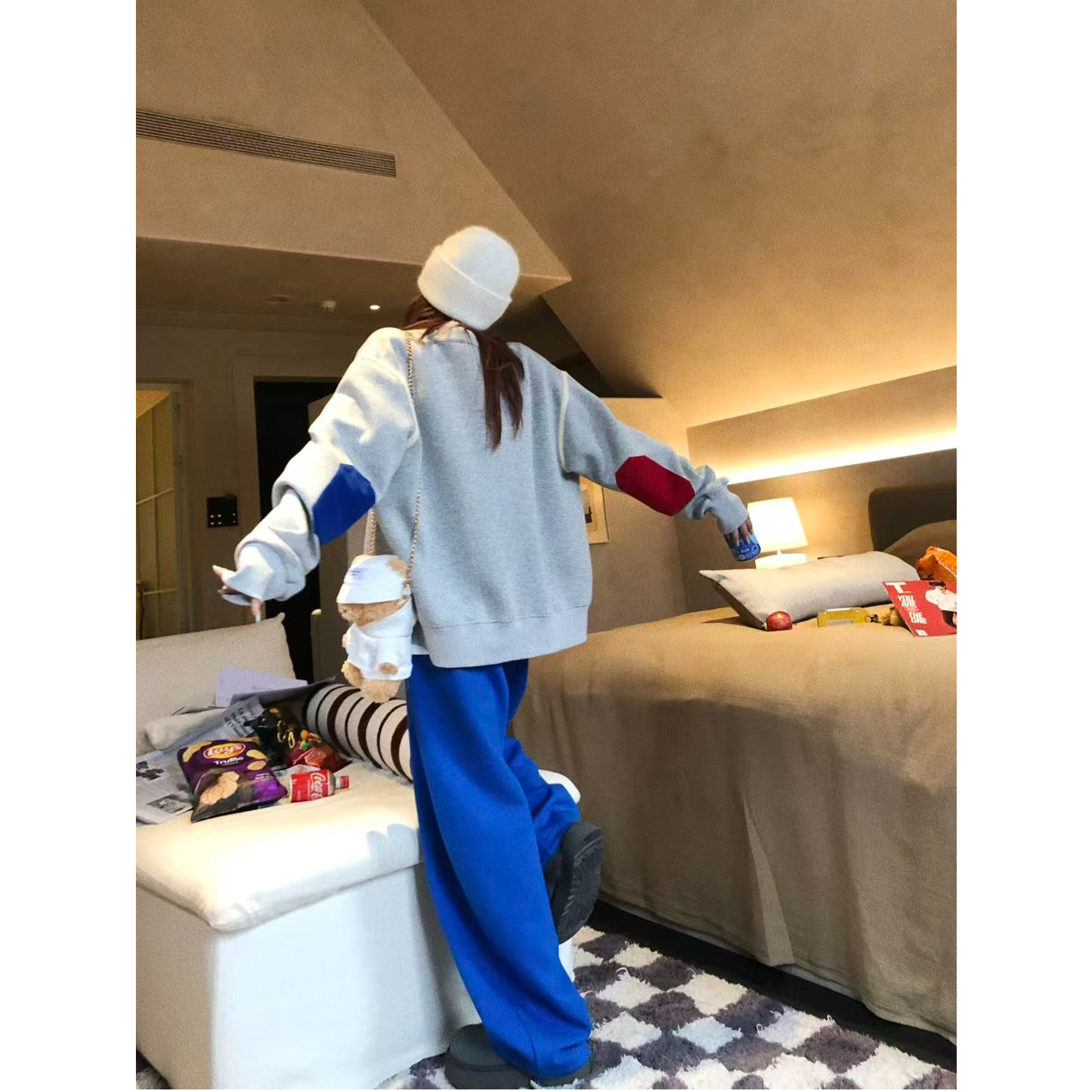 婉君【贴布外套】秋季百搭休闲风常规通勤拼色外套LWJ25C3C3121