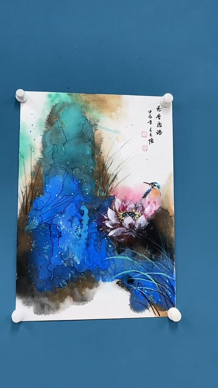 【闪购商品】国画1.12-王夫怀四尺三开花鸟10