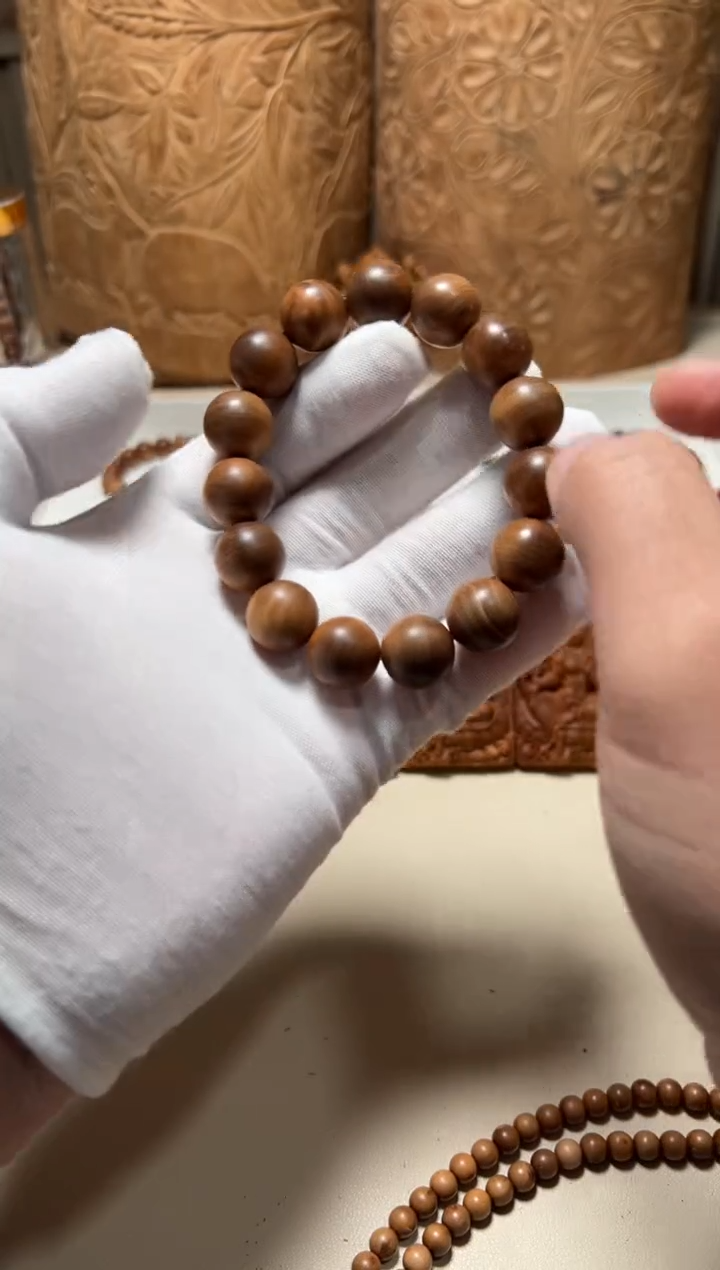 【闪购商品】檀香木手串/手链5老山檀香1.5横纹黑肉微瑕福利