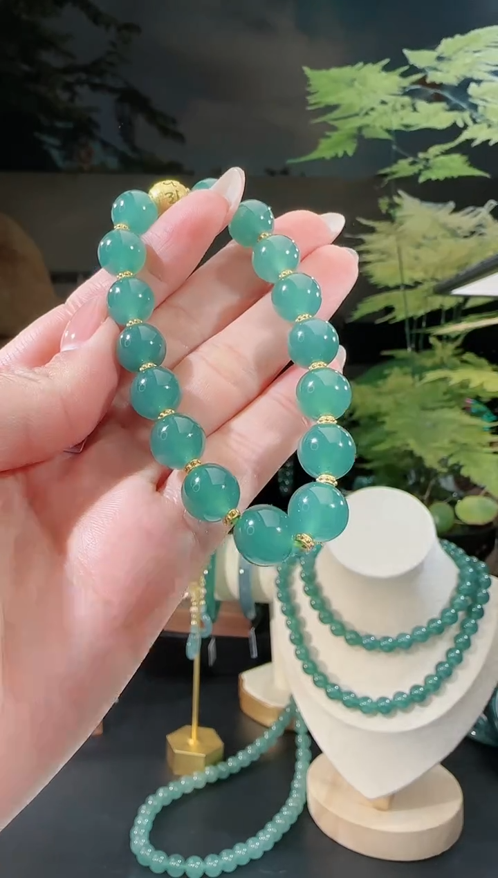 【闪购商品】翡翠手串银S925镶嵌手串多样性发一