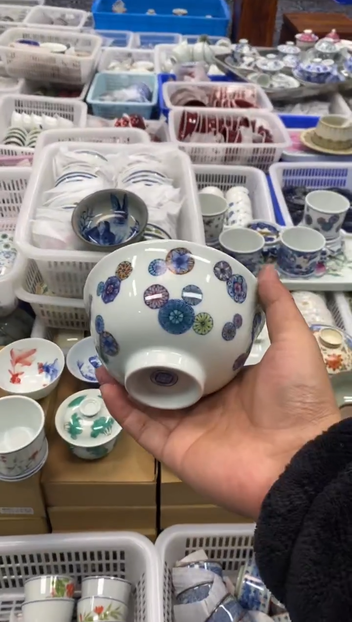 摆件陶景德陶瓷茶具餐具饭碗口径12