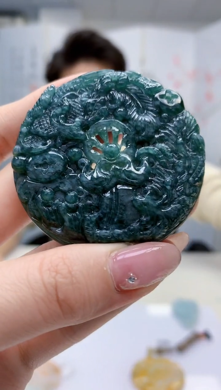 【闪购商品】定制翡翠未镶嵌1502jw-毛货挂件12