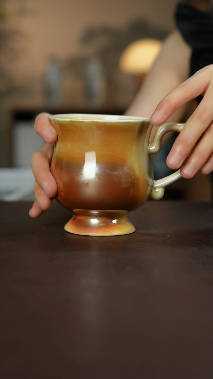 杯景德柴烧手作多人瑕疵