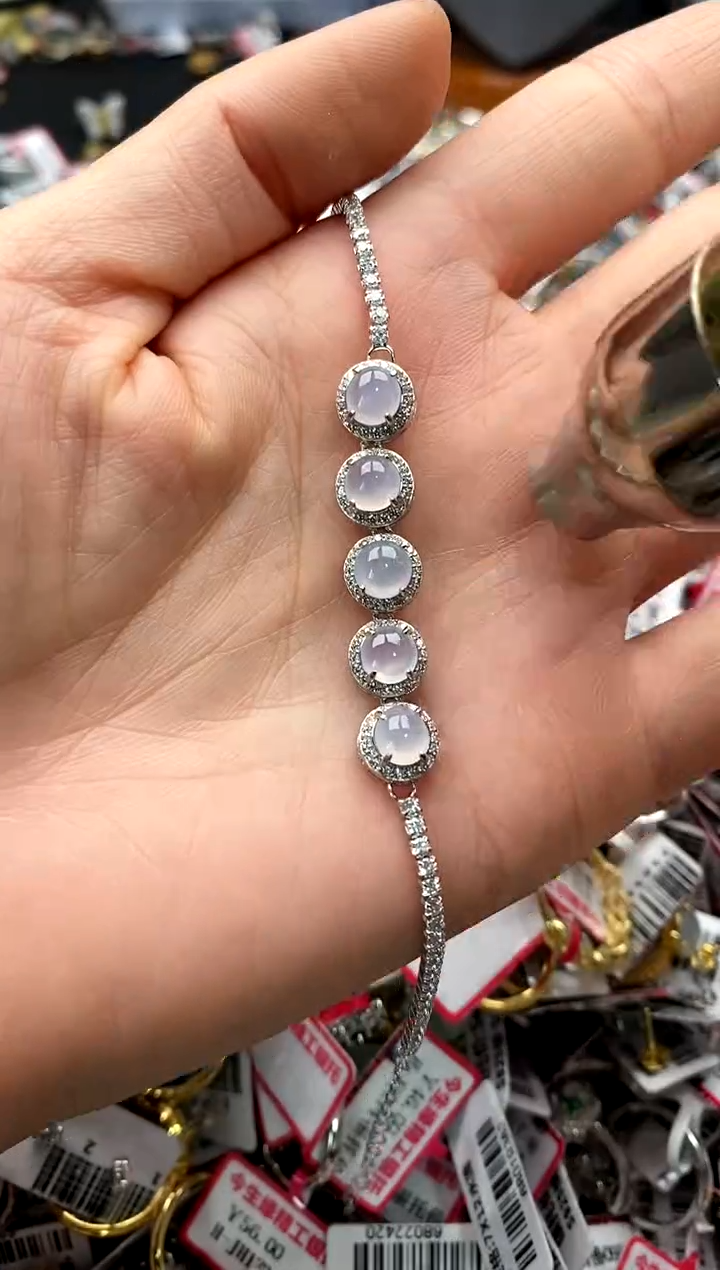 【闪购商品】翡翠戒指银S925镶嵌66666666      3