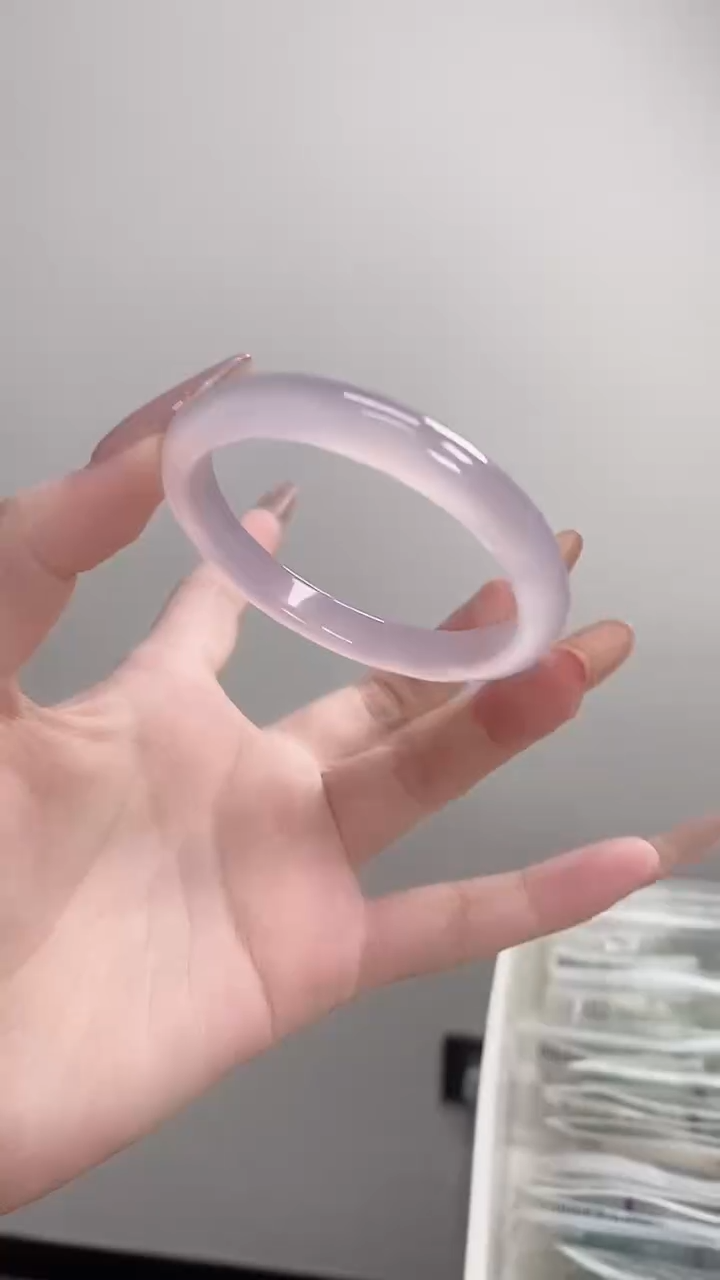 手镯玛瑙/玉髓未镶嵌54-55紫霞