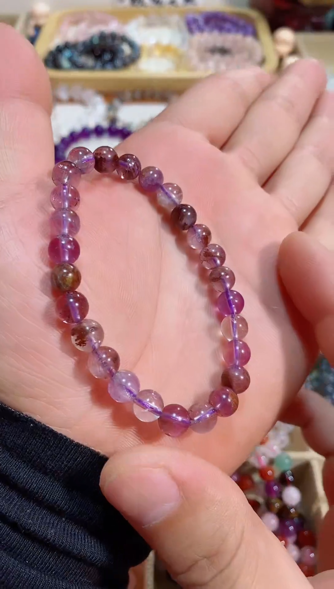 【闪购商品】水晶手链未镶嵌紫幽灵7M+ (多样性发其一）