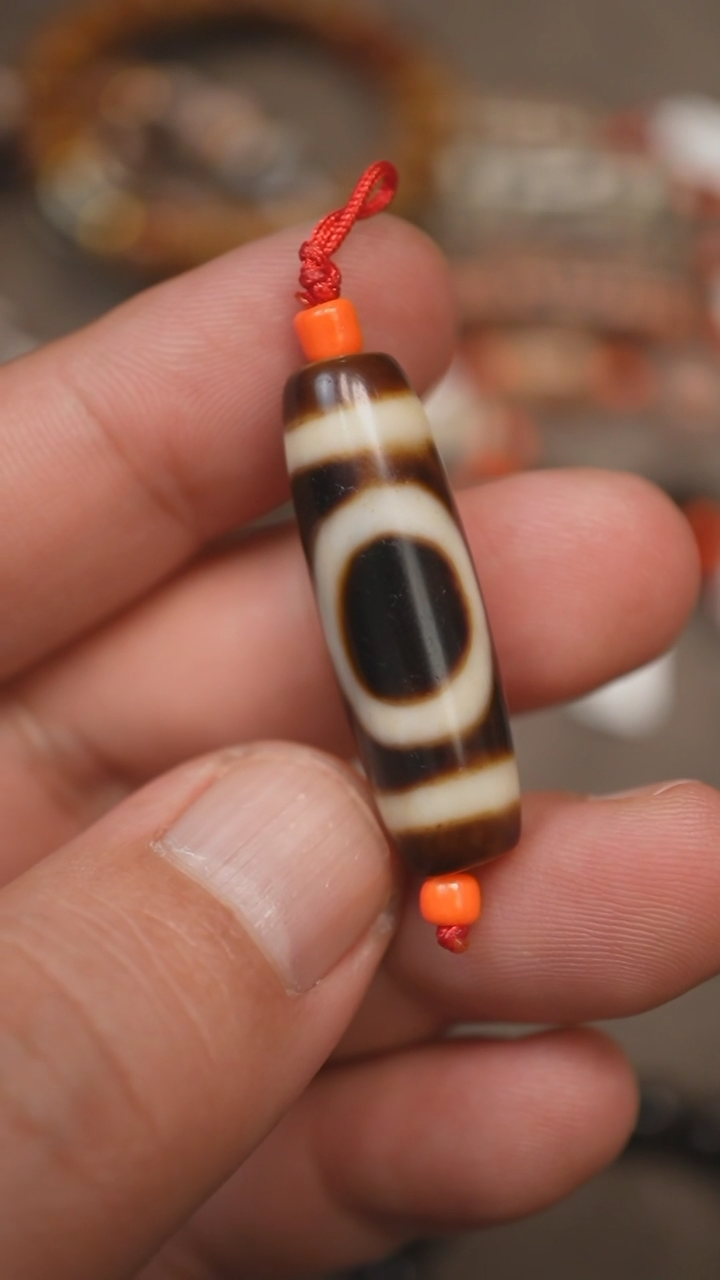 【闪购商品】玛瑙/玉髓颈饰未镶嵌天地蚀花玛瑙珠定制编绳