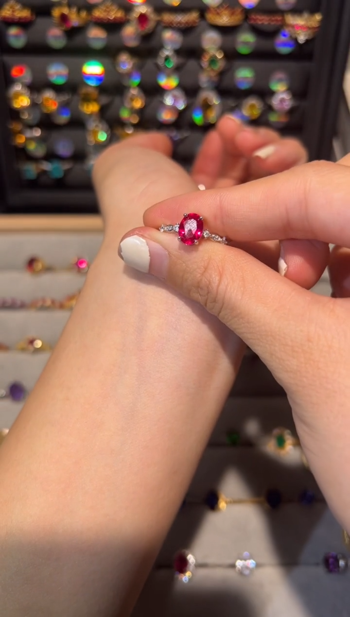 【闪购商品】红宝石戒指银S925镶嵌0000