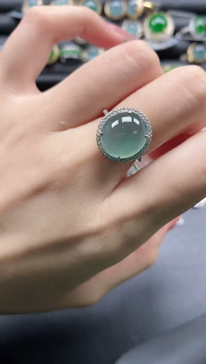 【闪购商品】翡翠戒指银S925镶嵌1111