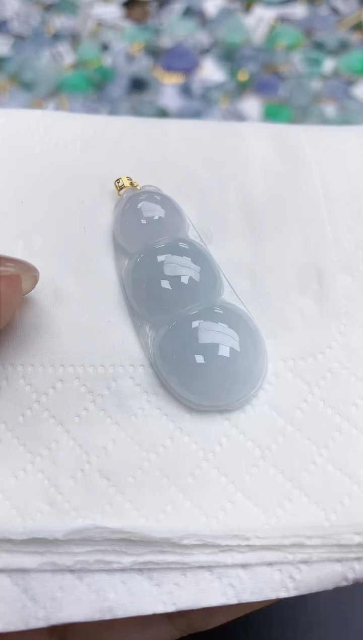 【闪购商品】翡翠颈饰18K金镶嵌天然缅甸翡翠A货