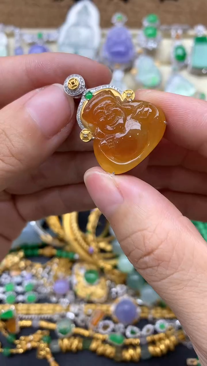 【闪购商品】翡翠颈饰18K金镶嵌403中国好珍宝
