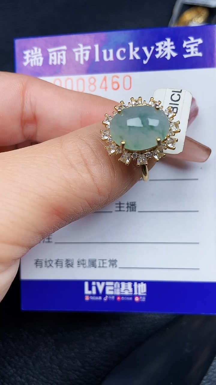 颈饰银S925镶嵌翡翠8460