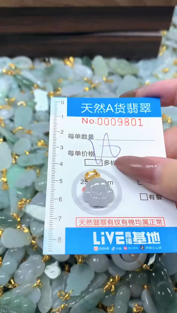 颈饰未镶嵌翡翠净货挂件-9801