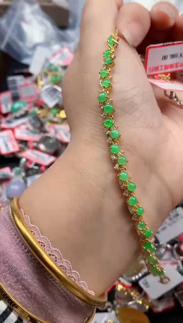 银S925镶嵌戒指翡翠天然A货缅甸翡翠