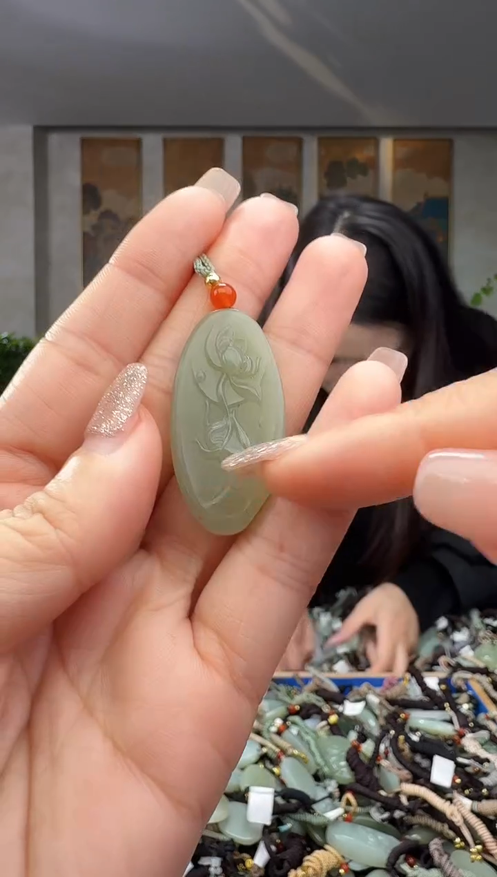 颈饰未镶嵌和田玉拍一发一多样性发货