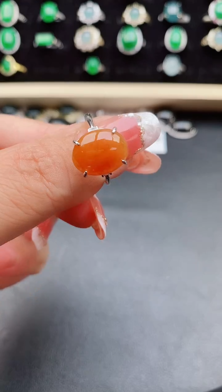 【闪购商品】翡翠戒指银S925镶嵌580800