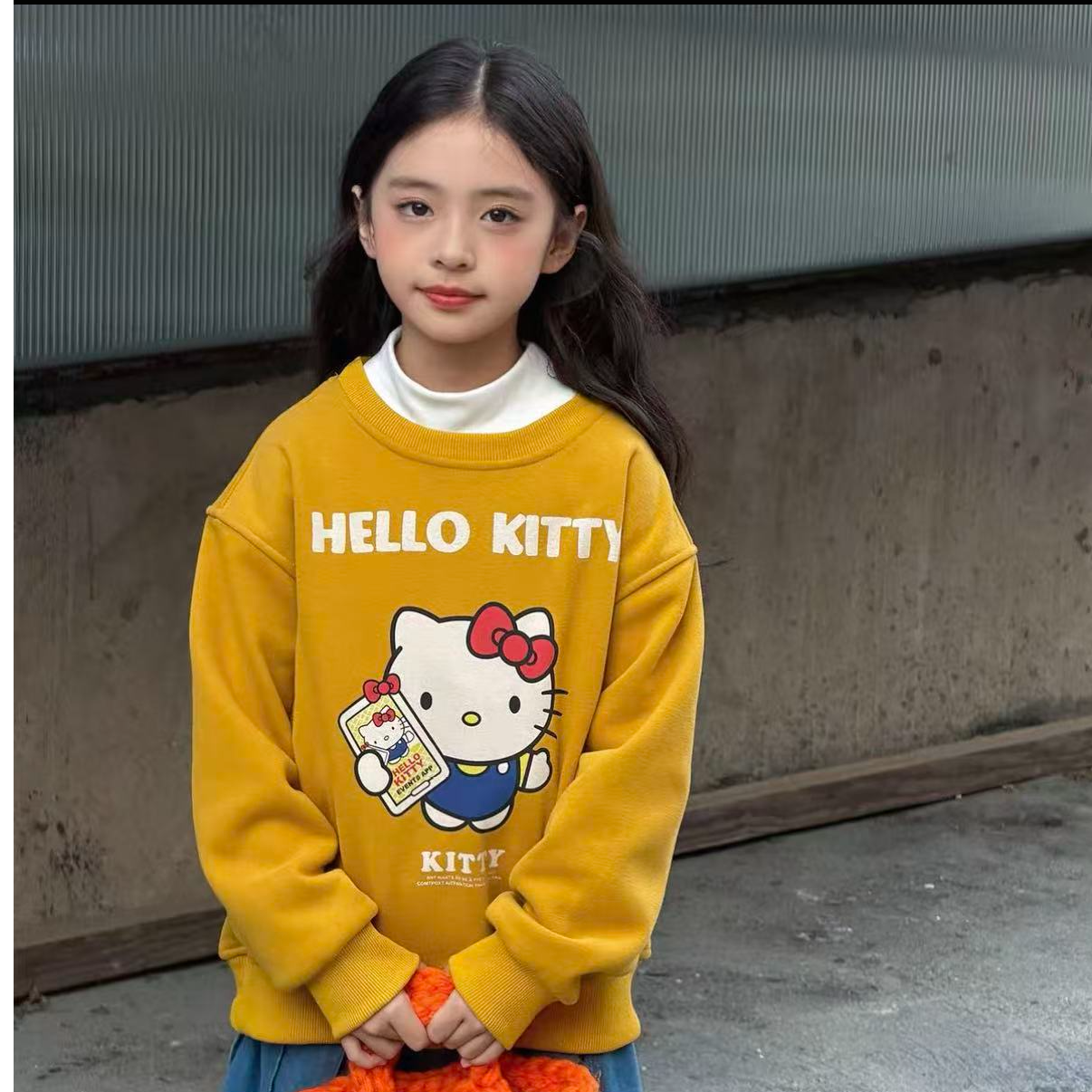 小猫款女童加绒卫衣1132