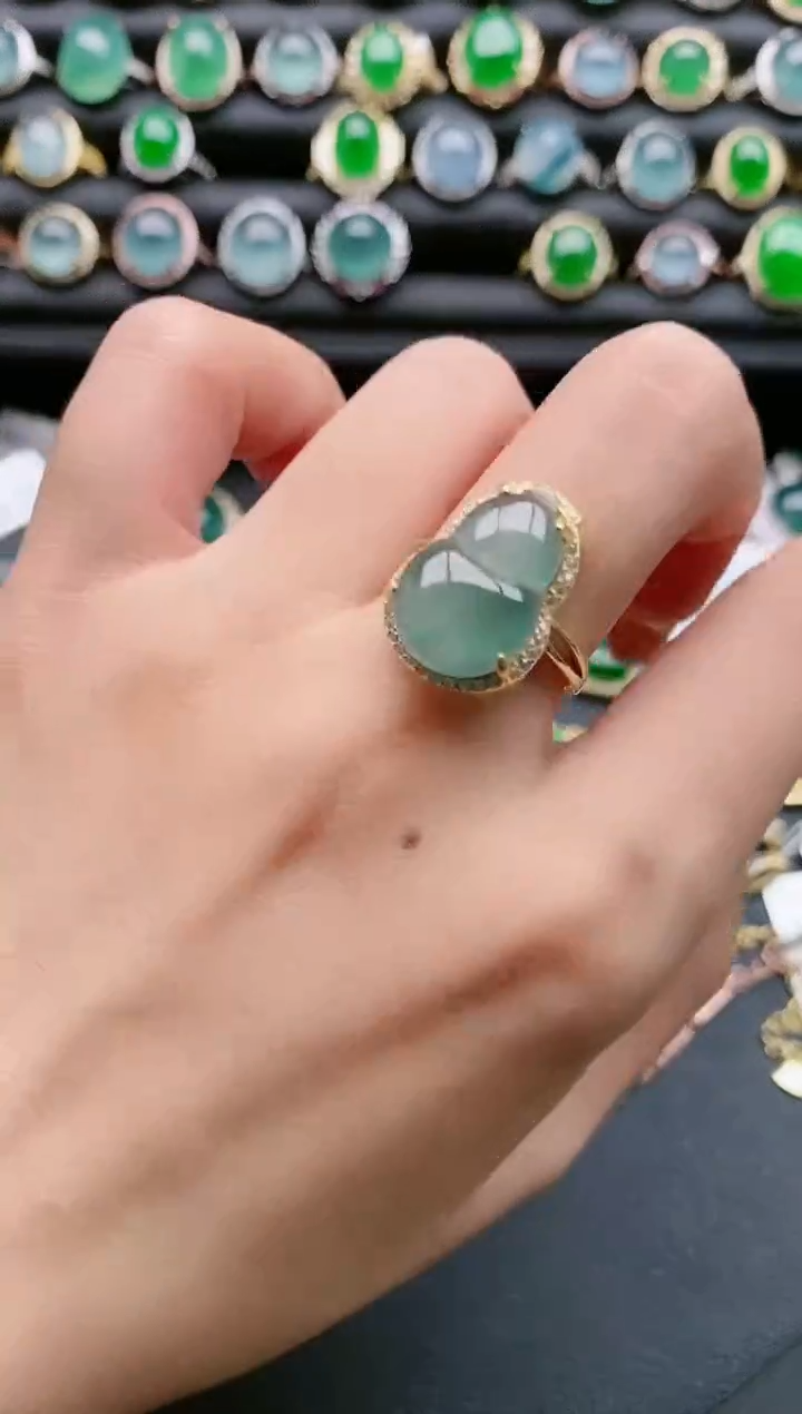 【闪购商品】翡翠戒指银S925镶嵌111111
