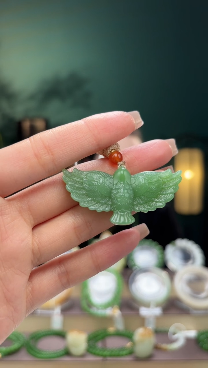 【闪购商品】和田玉吊坠(不含链)未镶嵌报喜鸟吊坠