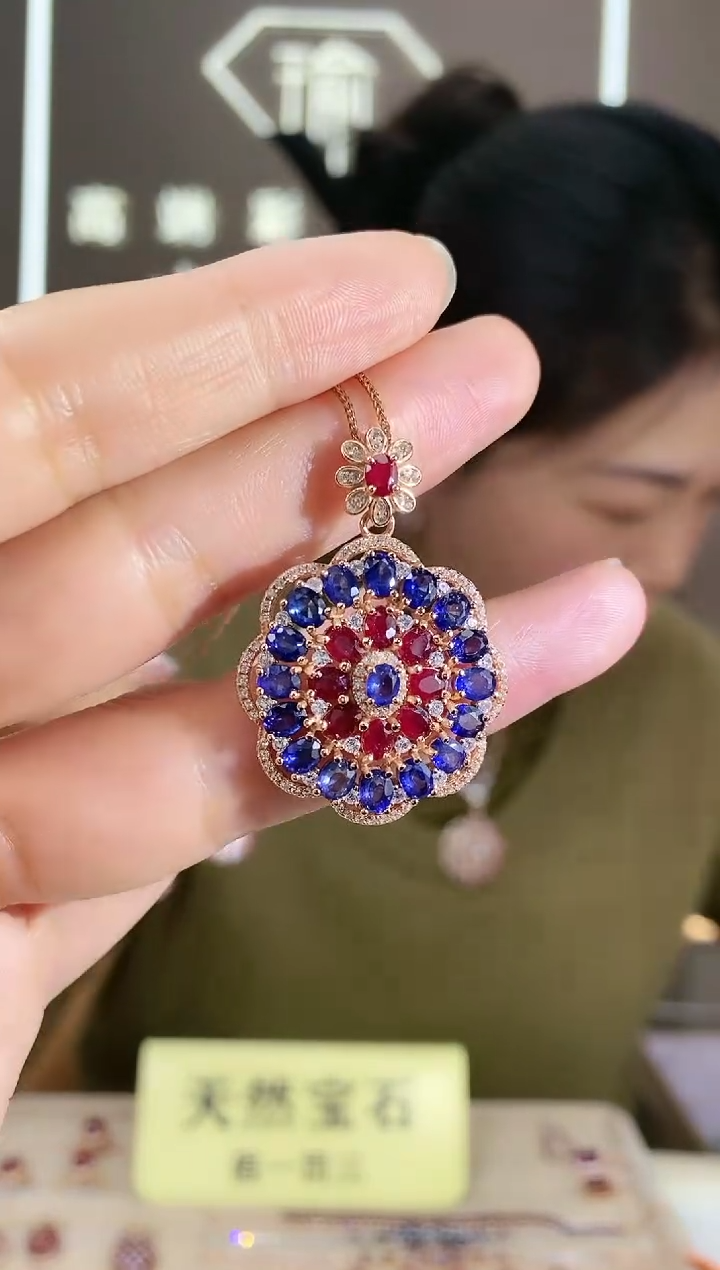 【闪购商品】红宝石颈饰银S925镶嵌颈饰
