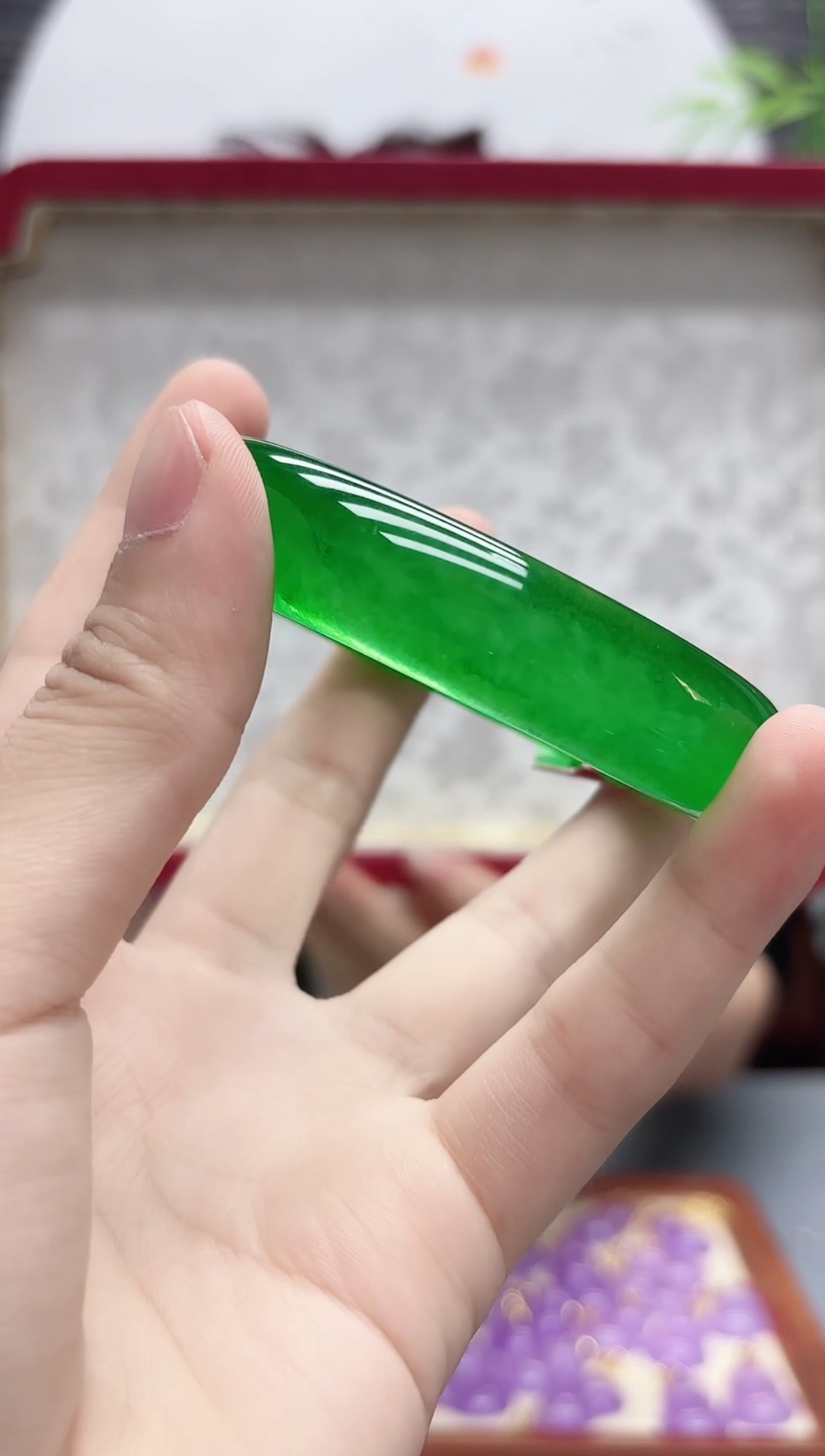 高货满绿冰种手镯（客服备注圈口）