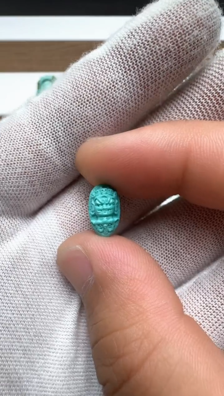 绿松石未镶嵌大黑天金刚杵左右7.4厚6高12.9