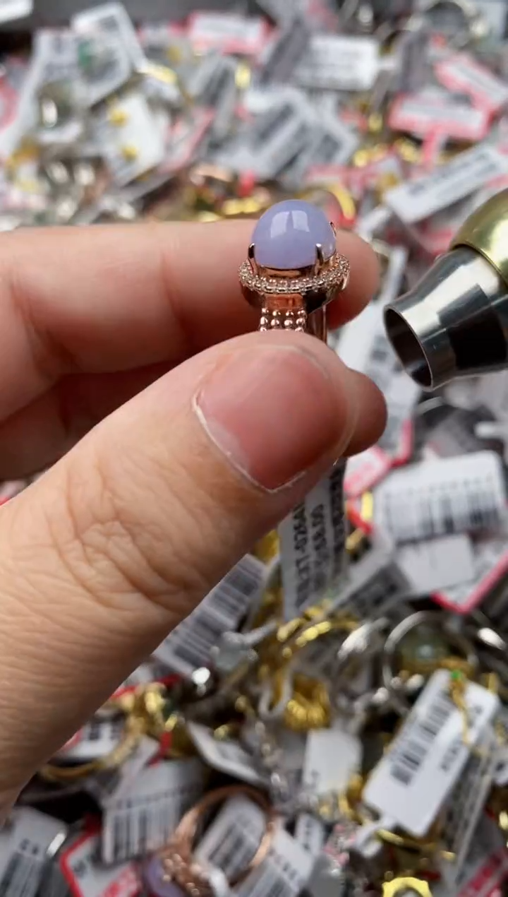 【闪购商品】翡翠戒指银S925镶嵌4444*---1