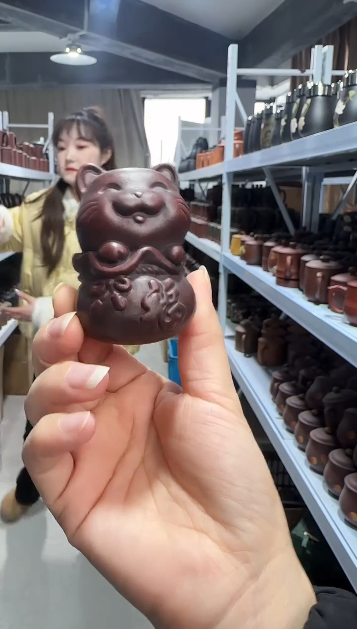 【闪购商品】紫砂盖杯紫砂盖杯茶宠猫