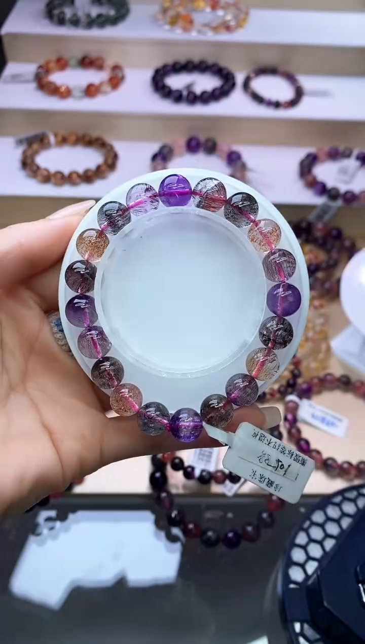 【闪购商品】水晶手链未镶嵌黑加仑超七10m+