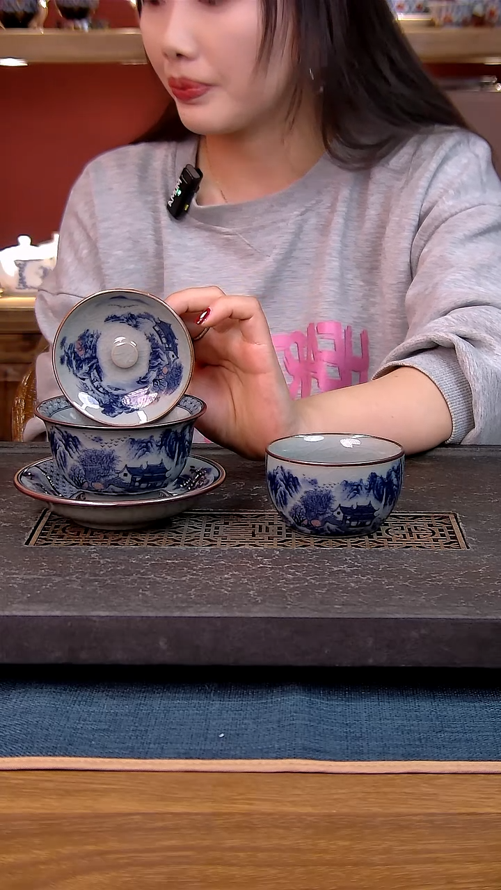 简装家用款2件套 老陶泥开片纹陶瓷茶具