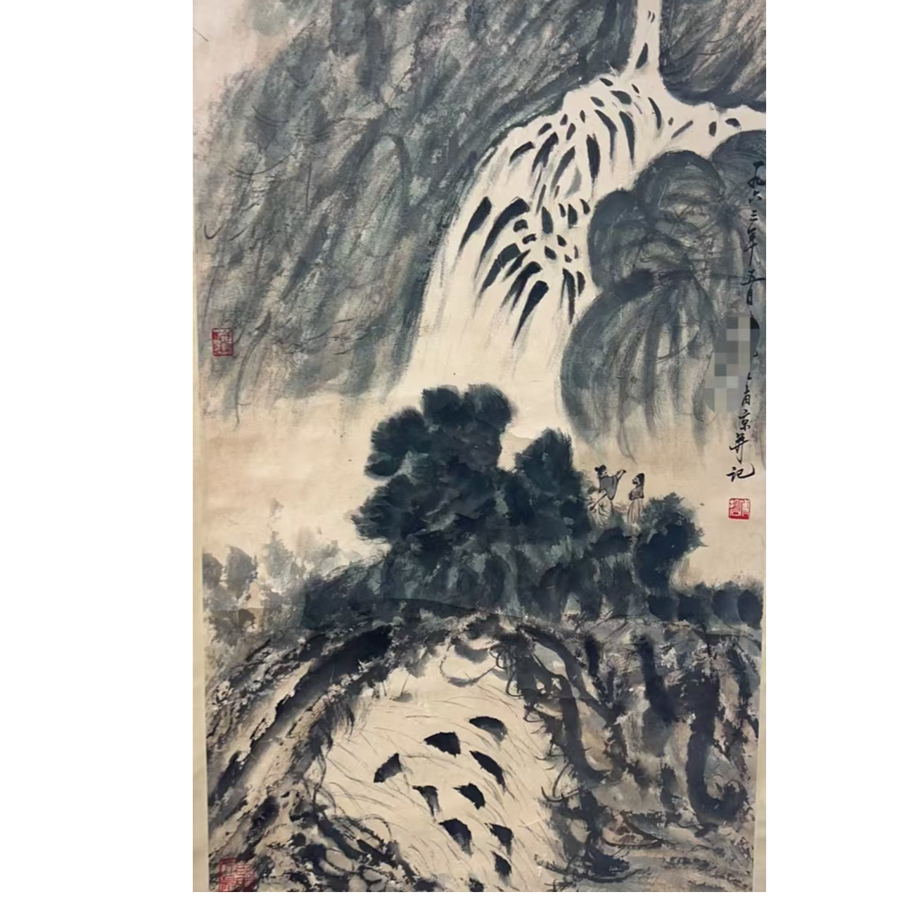 傅老款 山水瀑布80×95约6.8平尺