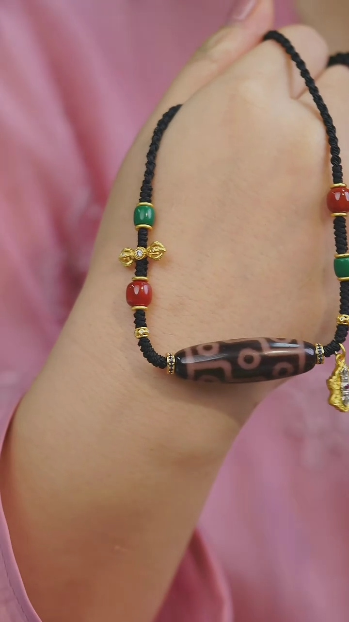 【闪购商品】玛瑙/玉髓项链未镶嵌多样性发其一（九眼）