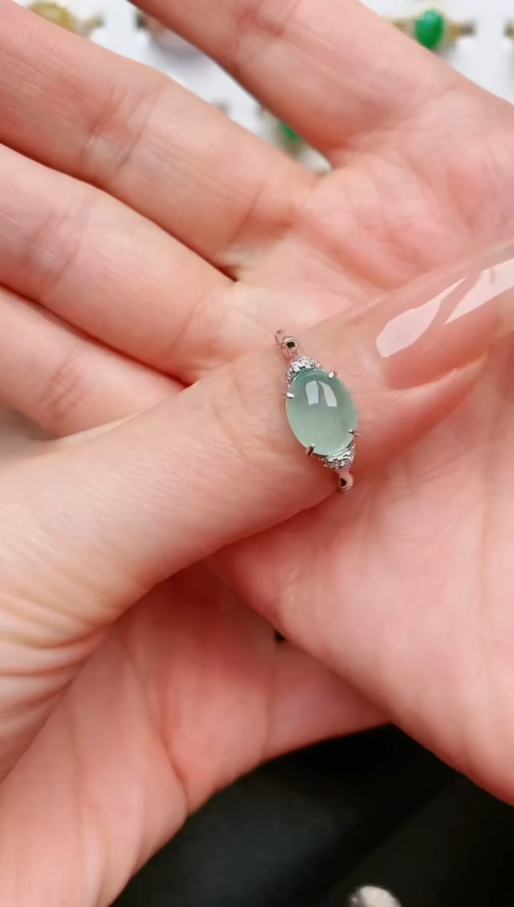 【闪购商品】翡翠戒指银S925镶嵌....