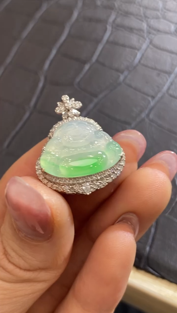 【闪购商品】翡翠颈饰18K金镶嵌收到货48小时鉴赏期（超时不退不换）