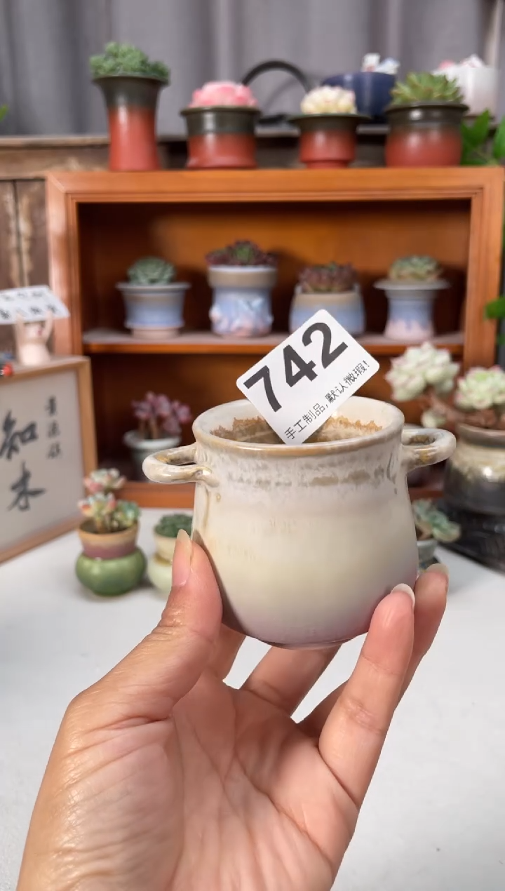 瓷片742知木小芳花盆编号