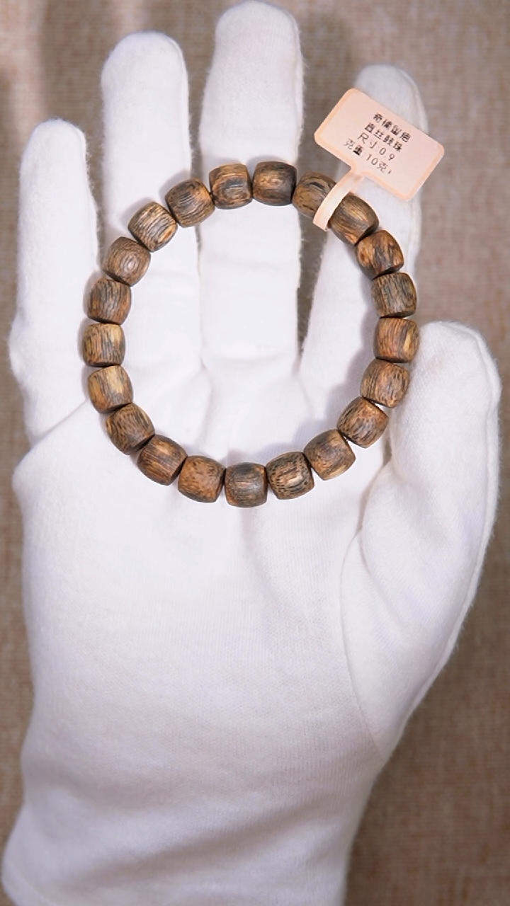 【闪购商品】沉香手串奇楠桶珠单圈0.9