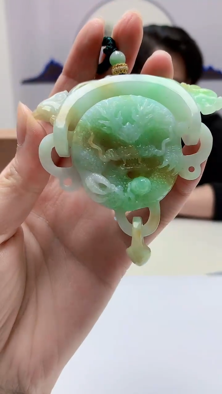 【闪购商品】定制翡翠未镶嵌5060zm-毛货龙牌189