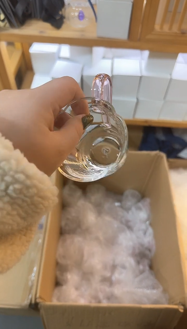 粉色把杯花口2只