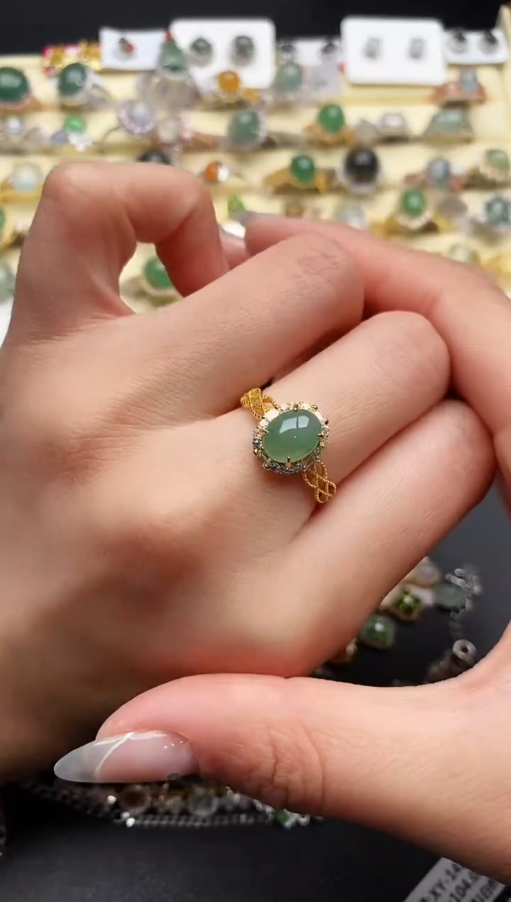 【闪购商品】翡翠戒指未镶嵌44444444+4