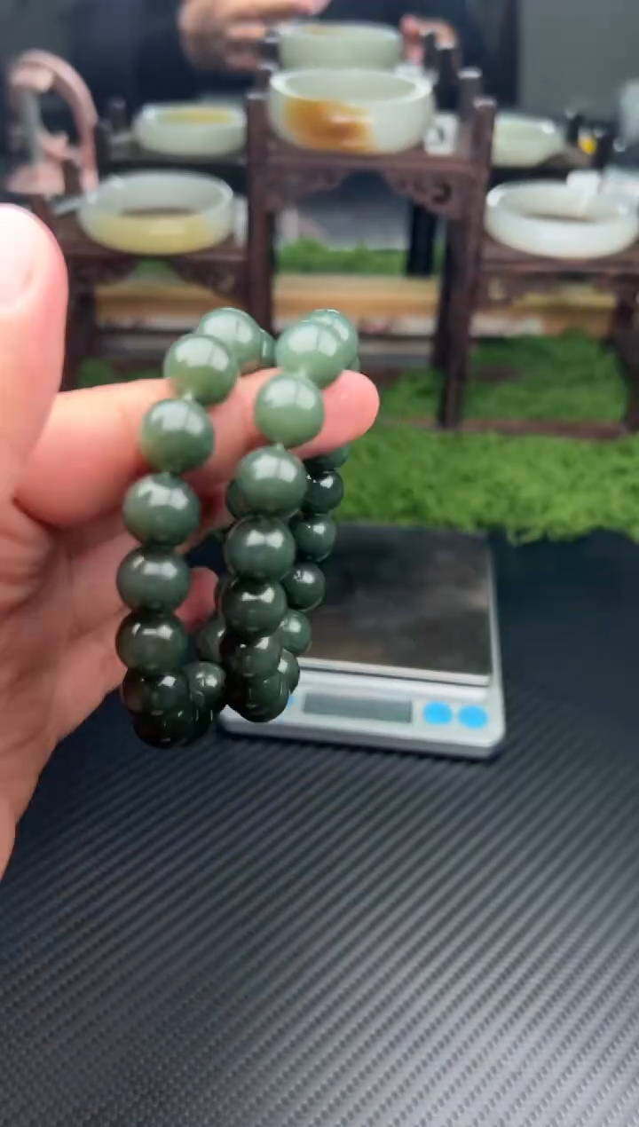 未镶嵌手串和田玉叶城微色差卡12多样性发货拍一发一